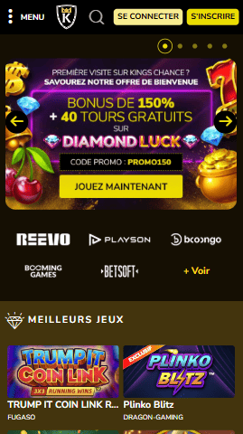 Kings Chance Casino Offres Sérieux Casino KingChance avec 30 Free Spins et 25€ Bonus sans Depot